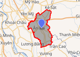 bản đồ huyện Ân Thi Hưng Yên