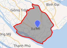 bản đồ huyện Ba Tri Bến Tre