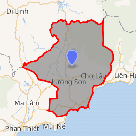 bản đồ huyện Bắc Bình Bình Thuận