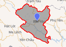 bản đồ huyện Bắc Yên Sơn La