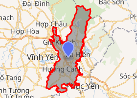 bản đồ huyện Bình Xuyên Vĩnh Phúc