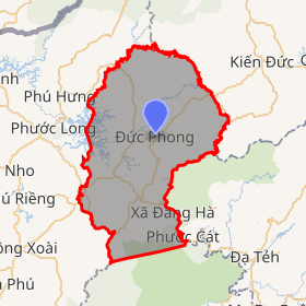 bản đồ huyện Bù Đăng Bình Phước