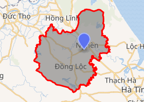 bản đồ huyện Can Lộc Hà Tĩnh