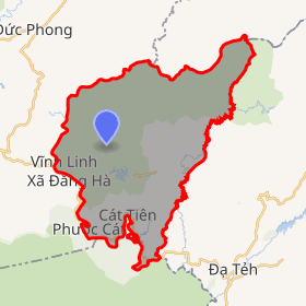 bản đồ huyện Cát Tiên Lâm Đồng