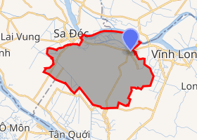 bản đồ huyện Châu Thành Đồng Tháp
