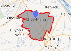 bản đồ huyện Châu Thành Sóc Trăng