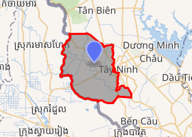 bản đồ huyện Châu Thành Tây Ninh