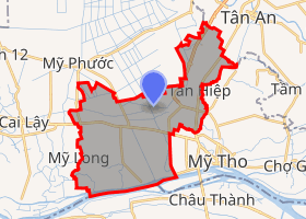 bản đồ huyện Châu Thành Tiền Giang