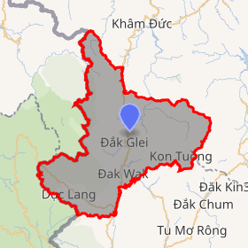 bản đồ huyện Đắk Glei Kon Tum