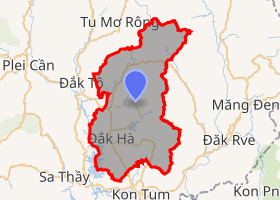 bản đồ huyện Đắk Hà Kon Tum