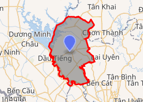 Bản đồ quy hoạch Huyện Dầu Tiếng mới nhất