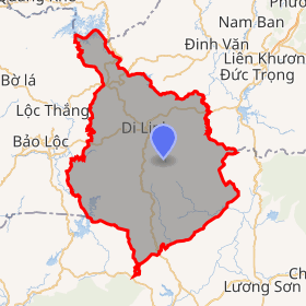 bản đồ huyện Di Linh Lâm Đồng