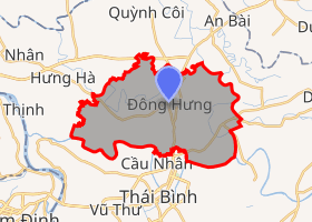 bản đồ huyện Đông Hưng Thái Bình