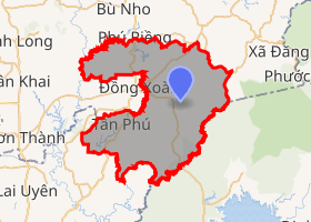 bản đồ huyện Đồng Phú Bình Phước