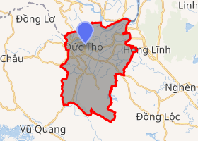 bản đồ huyện Đức Thọ Hà Tĩnh