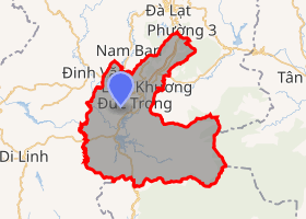 bản đồ huyện Đức Trọng Lâm Đồng