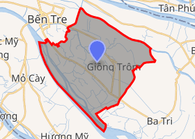 bản đồ huyện Giồng Trôm Bến Tre