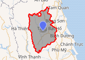 bản đồ huyện Hoài Ân Bình Định