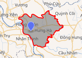bản đồ huyện Hưng Hà Thái Bình