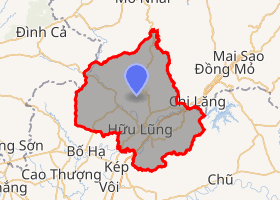 bản đồ huyện Hữu Lũng Lạng Sơn