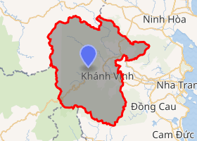 bản đồ huyện Khánh Vĩnh Khánh Hòa