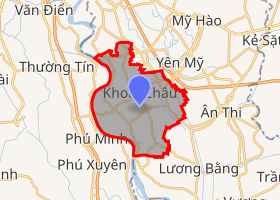 bản đồ huyện Khoái Châu Hưng Yên
