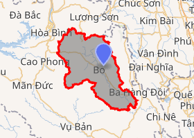 bản đồ huyện Kim Bôi Hoà Bình