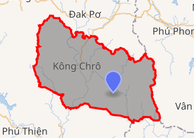 bản đồ huyện Kông Chro Gia Lai