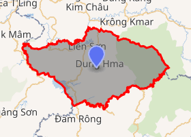 bản đồ huyện Lắk Đắk Lắk