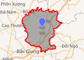 bản đồ huyện Lạng Giang Bắc Giang