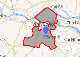 bản đồ huyện Long Hồ Vĩnh Long
