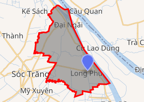 bản đồ huyện Long Phú Sóc Trăng