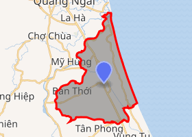 bản đồ huyện Mộ Đức Quảng Ngãi