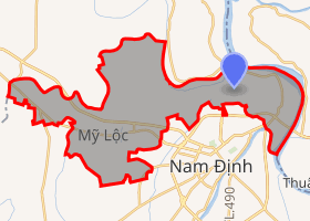 bản đồ huyện Mỹ Lộc Nam Định