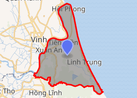 bản đồ huyện Nghi Xuân Hà Tĩnh