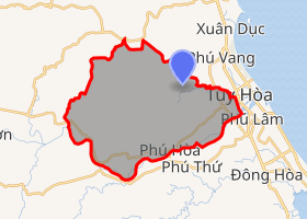 bản đồ huyện Phú Hoà Phú Yên