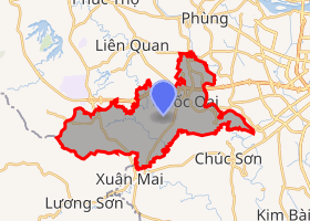 bản đồ huyện Quốc Oai Hà Nội