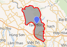 bản đồ huyện Sông Lô Vĩnh Phúc
