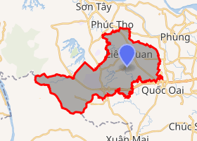 bản đồ huyện Thạch Thất Hà Nội