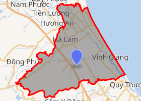 bản đồ huyện Thăng Bình Quảng Nam