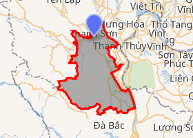 bản đồ huyện Thanh Sơn Phú Thọ