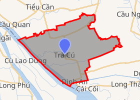 bản đồ huyện Trà Cú Trà Vinh