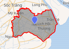 bản đồ huyện Trần Đề Sóc Trăng
