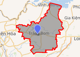 bản đồ huyện Trảng Bom Đồng Nai