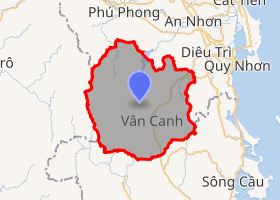 bản đồ huyện Vân Canh Bình Định