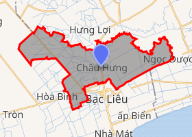 bản đồ huyện Vĩnh Lợi Bạc Liêu