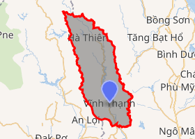 bản đồ huyện Vĩnh Thạnh Bình Định