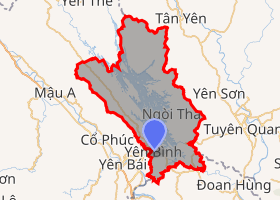 bản đồ huyện Yên Bình Yên Bái