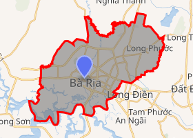 bản đồ thành phố Bà Rịa Bà Rịa - Vũng Tàu