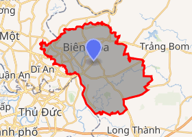 bản đồ thành phố Biên Hoà Đồng Nai